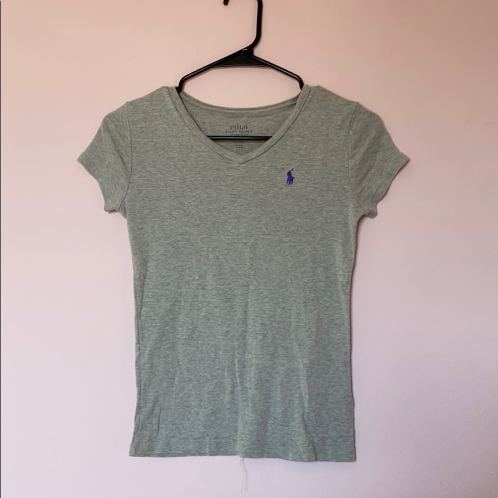 POLO RALPH LAUREN heathered Gray tee